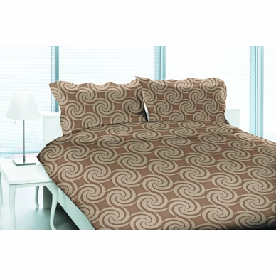 Parure de Lit Satin D'or Lastrella Marron Satin