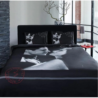 Parure de Lit Kardol The Kiss Noir Satin