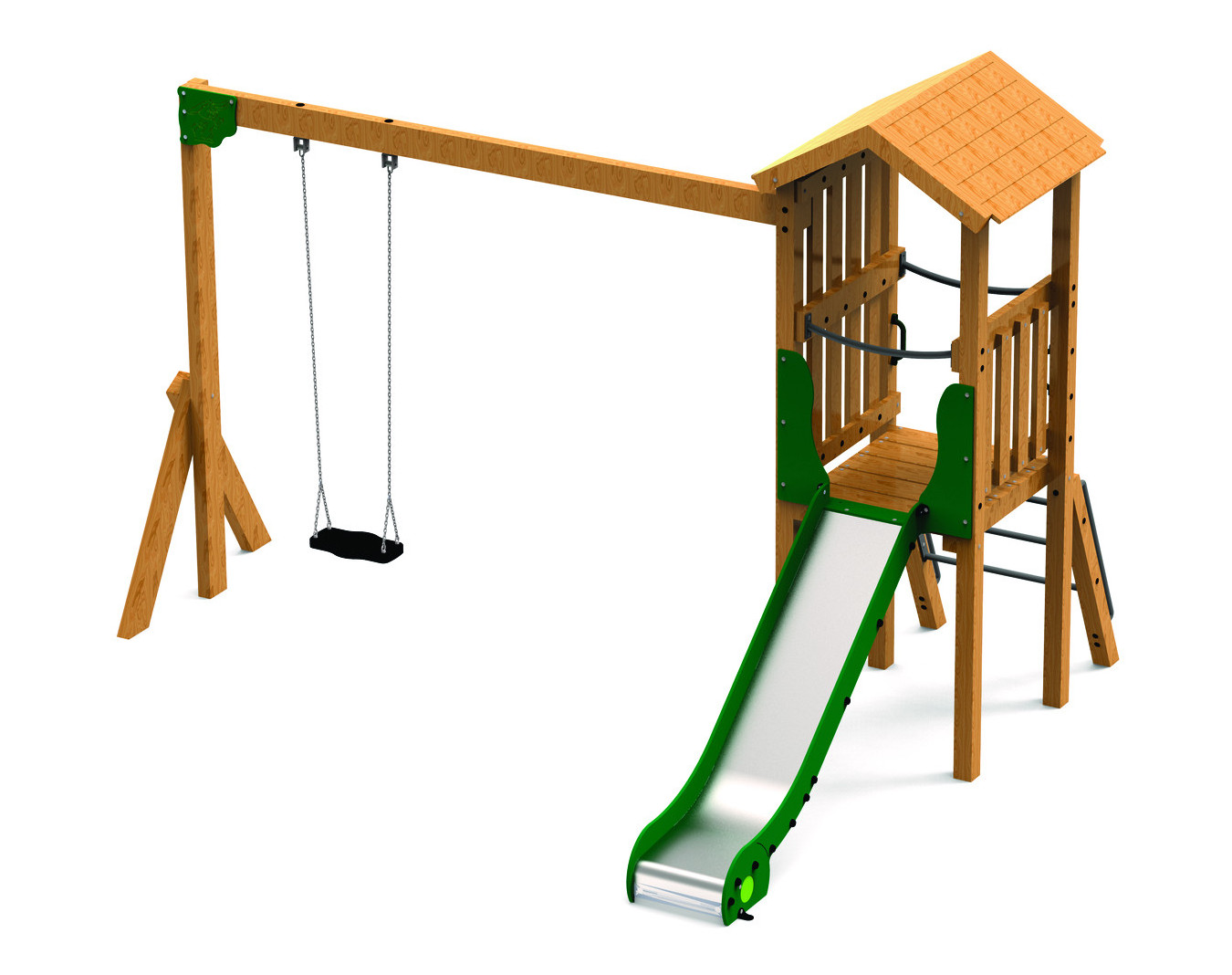 Tourelle Ruiloba portique et toboggan