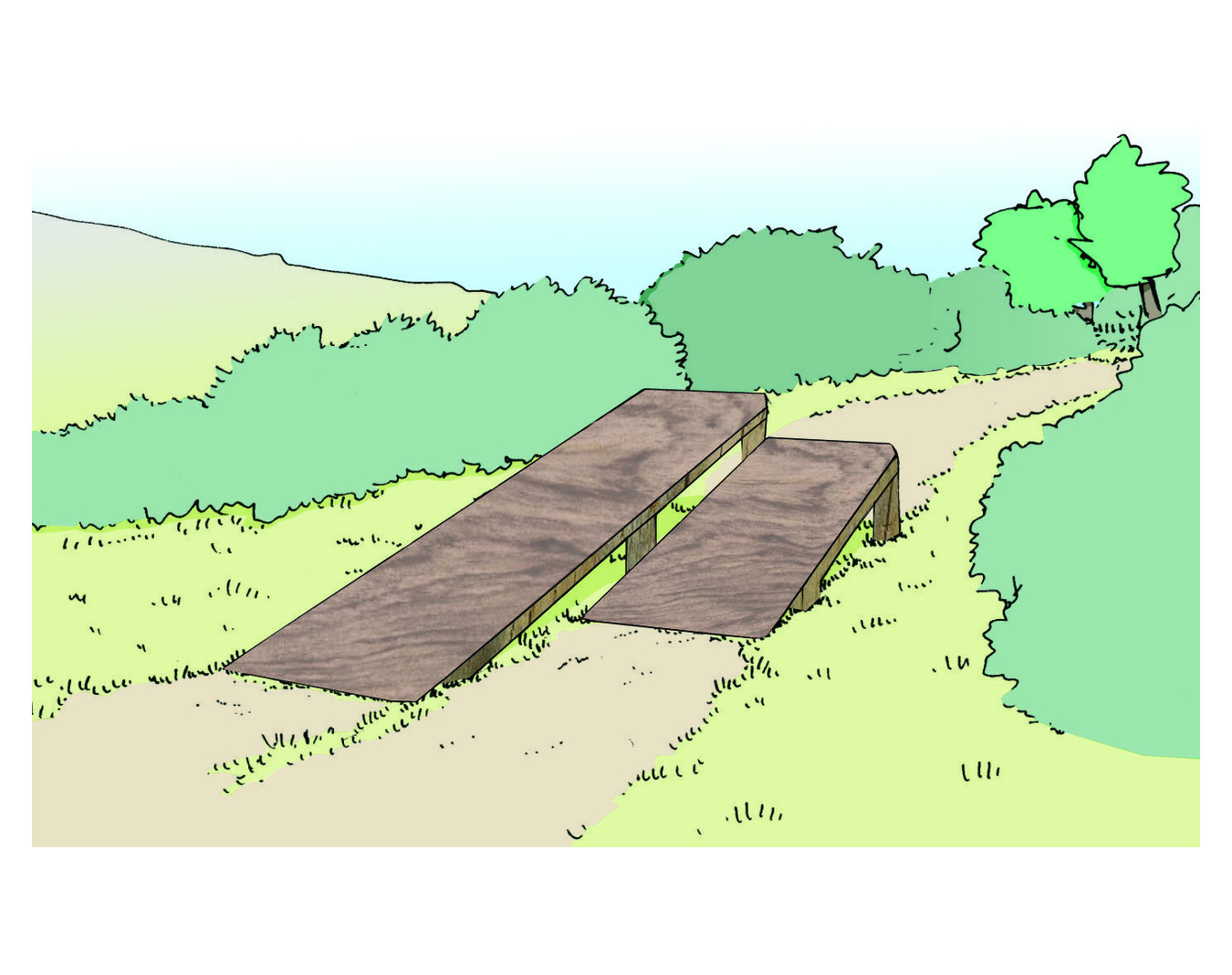 Tremplin double - Parcours sportif