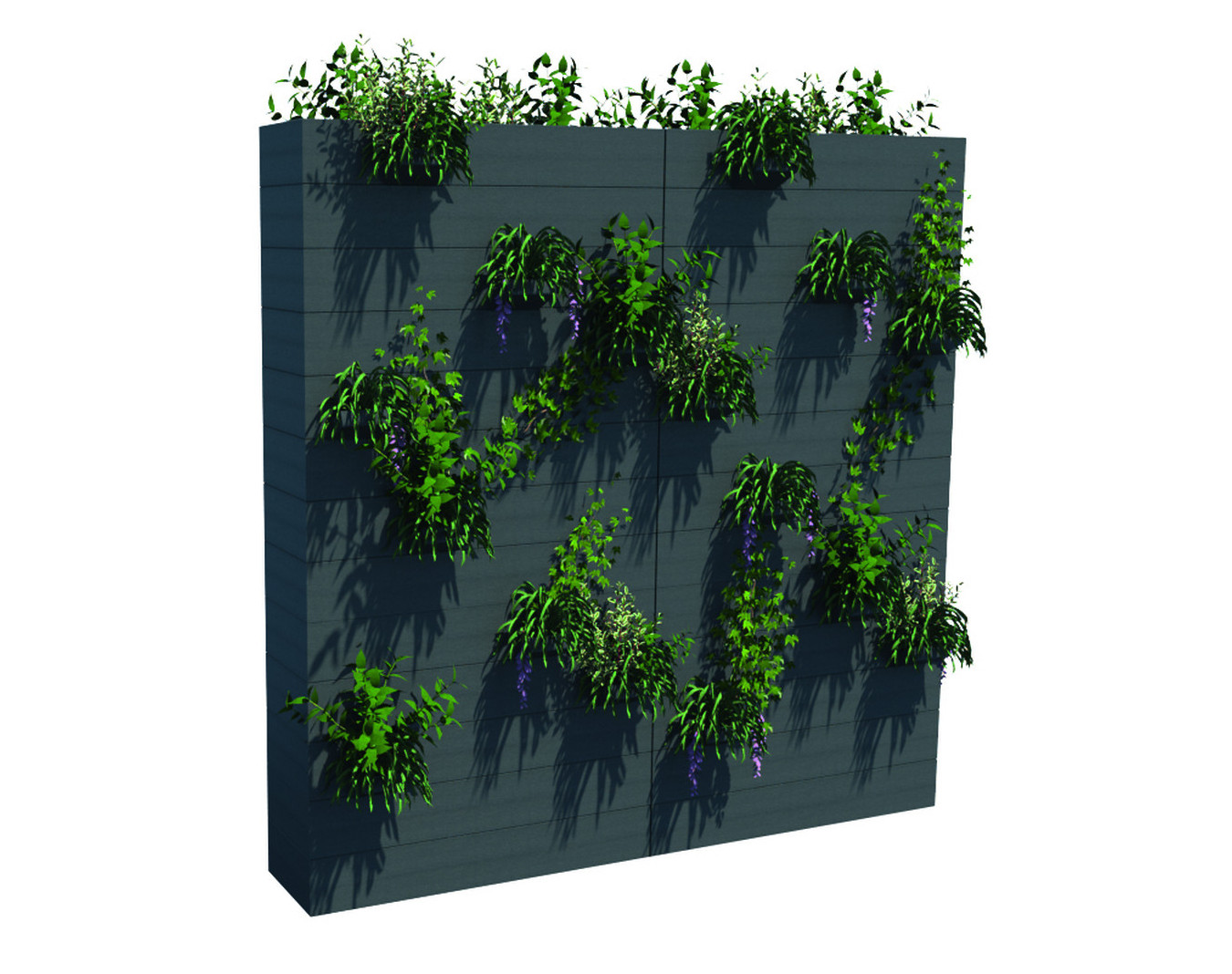 Trou pour mur végétal recyclé