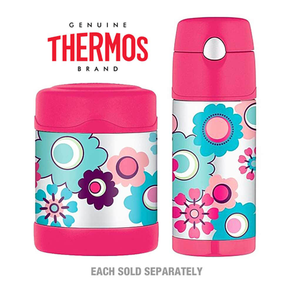 Thermos en acier inoxydable pour enfants fleurisants