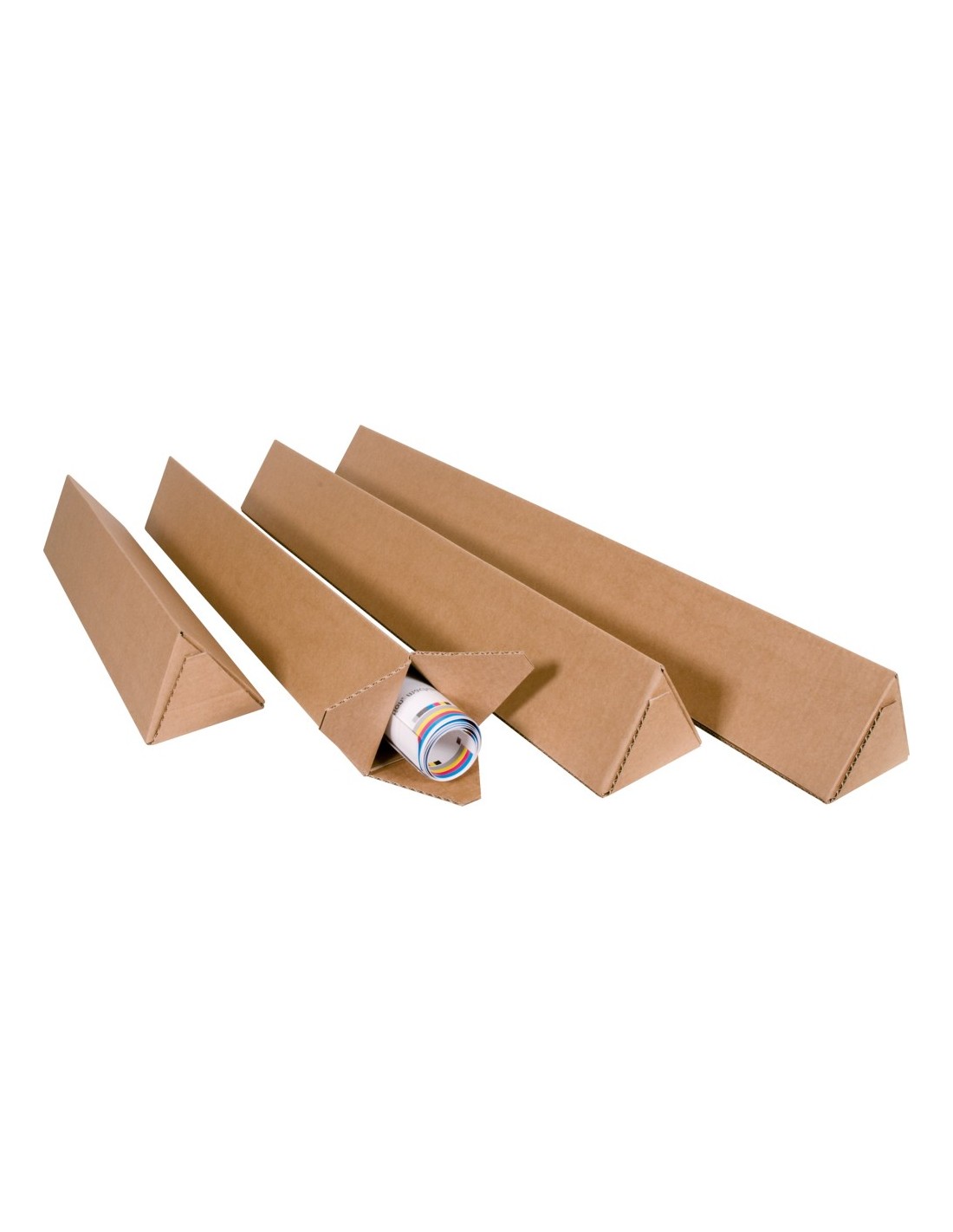 Tube carton triangulaire