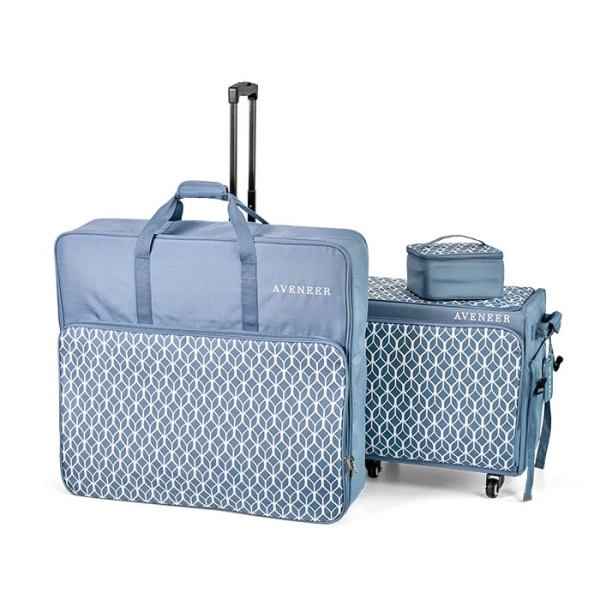 Valise trolley de rangement 3 pièces à roulettes pour machine à coudre et à broder Brother Aveneer EV1