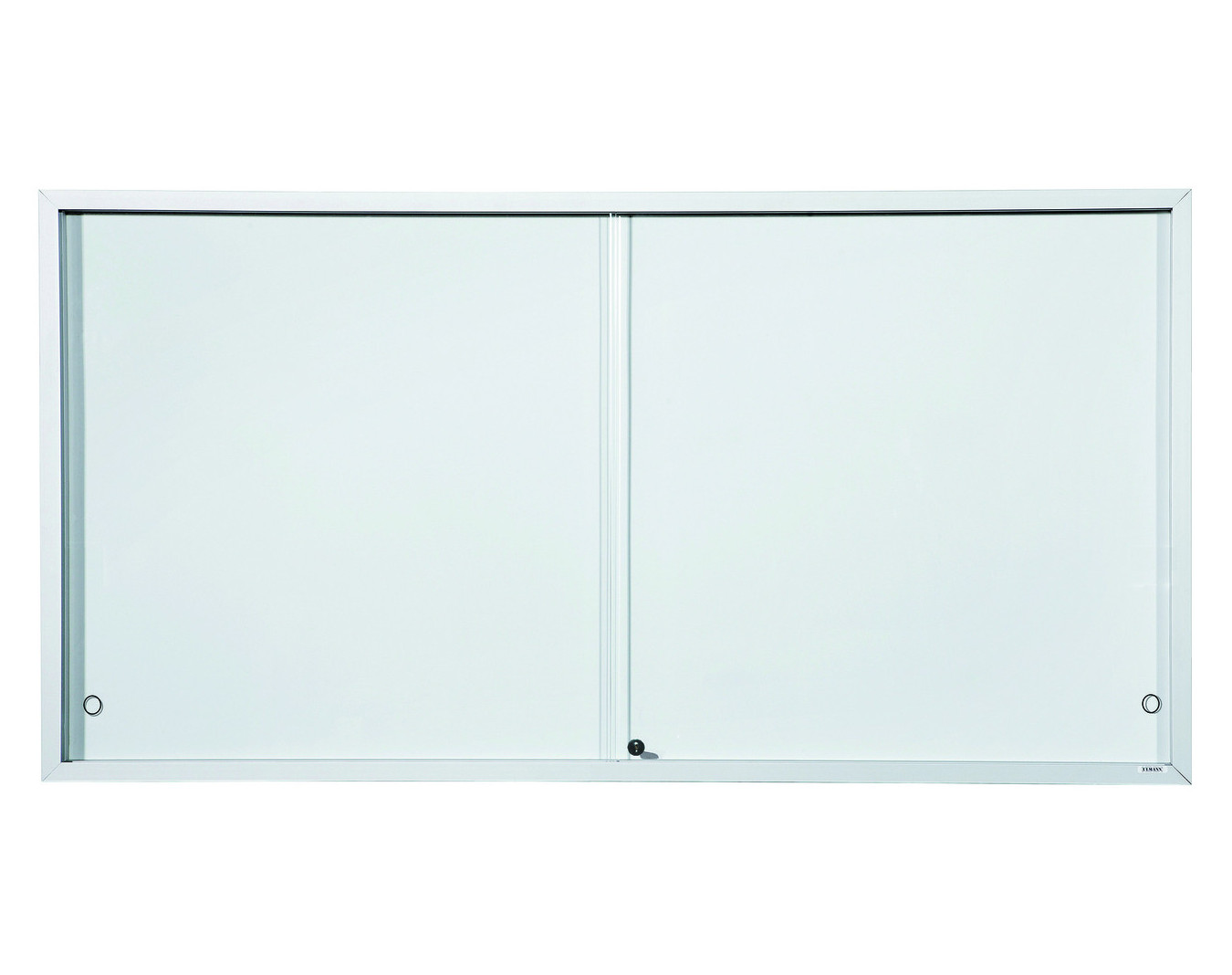 Vitrine intérieure cadre alu coupé à 45°