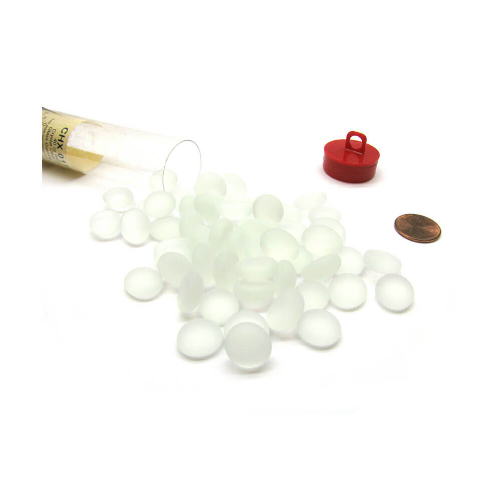 Pierres de jeu Pierres en verre givré en cristal claire 4 "tube