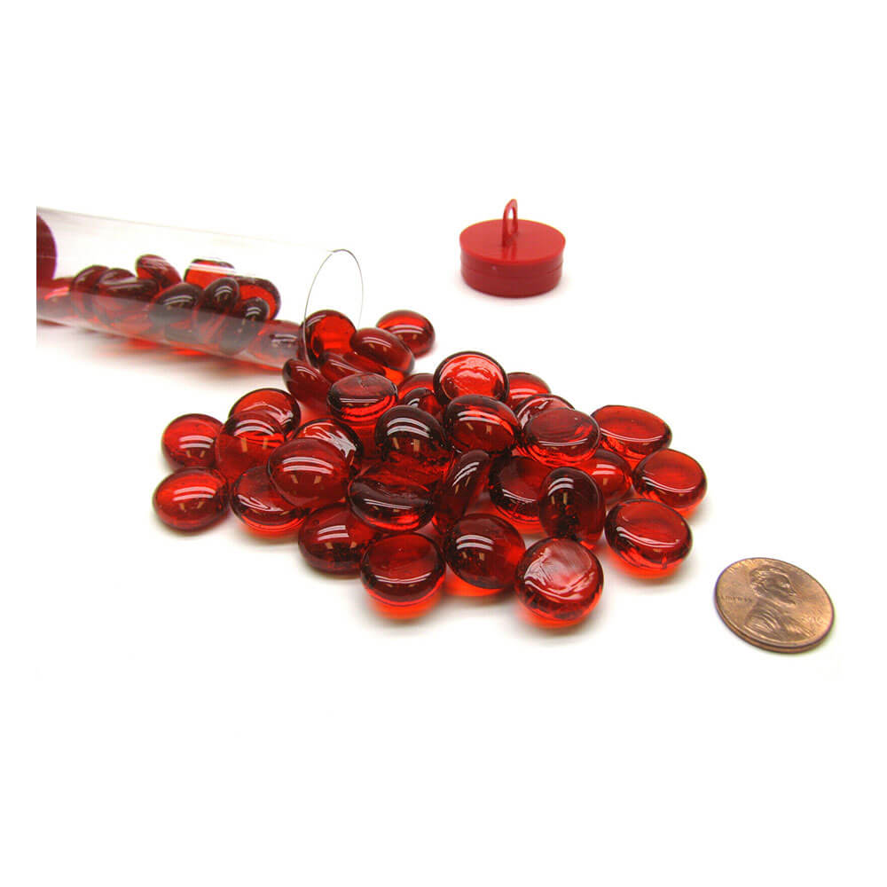 Pierres de jeu Crystal Red Verre Stone 5 1/2 "