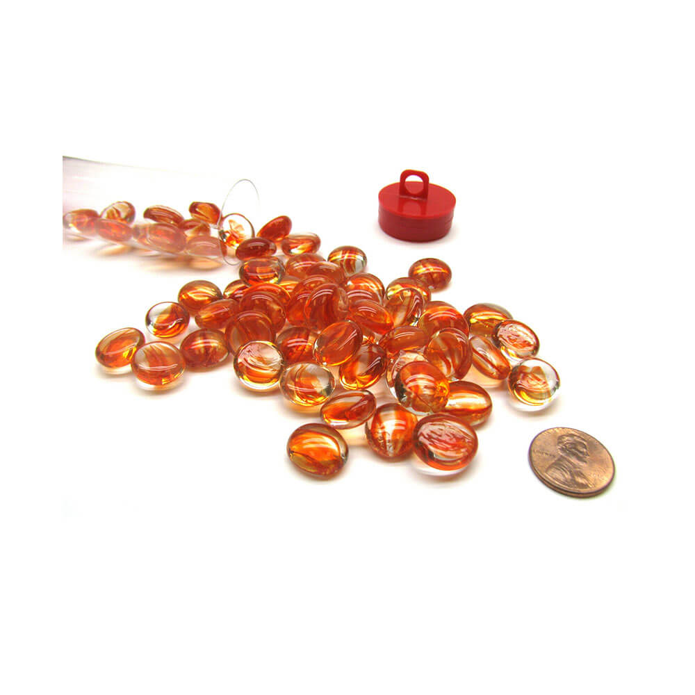 Pierres de jeu Stones en verre Red Catseye 4 "