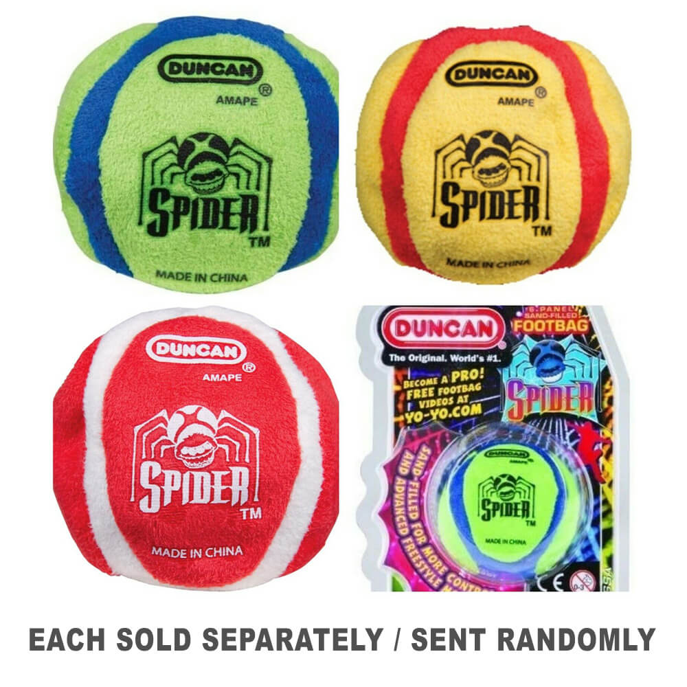 Duncan Footbag Spider 6 Pannel Sand rempli (couleurs assorties)