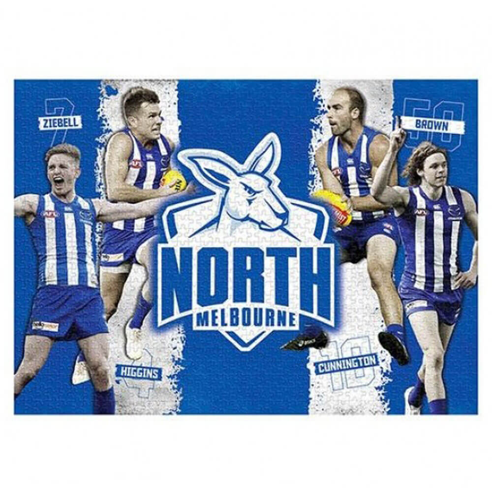 1000pc AFL Puzzle North Mel Kangaroos 4 Joueur