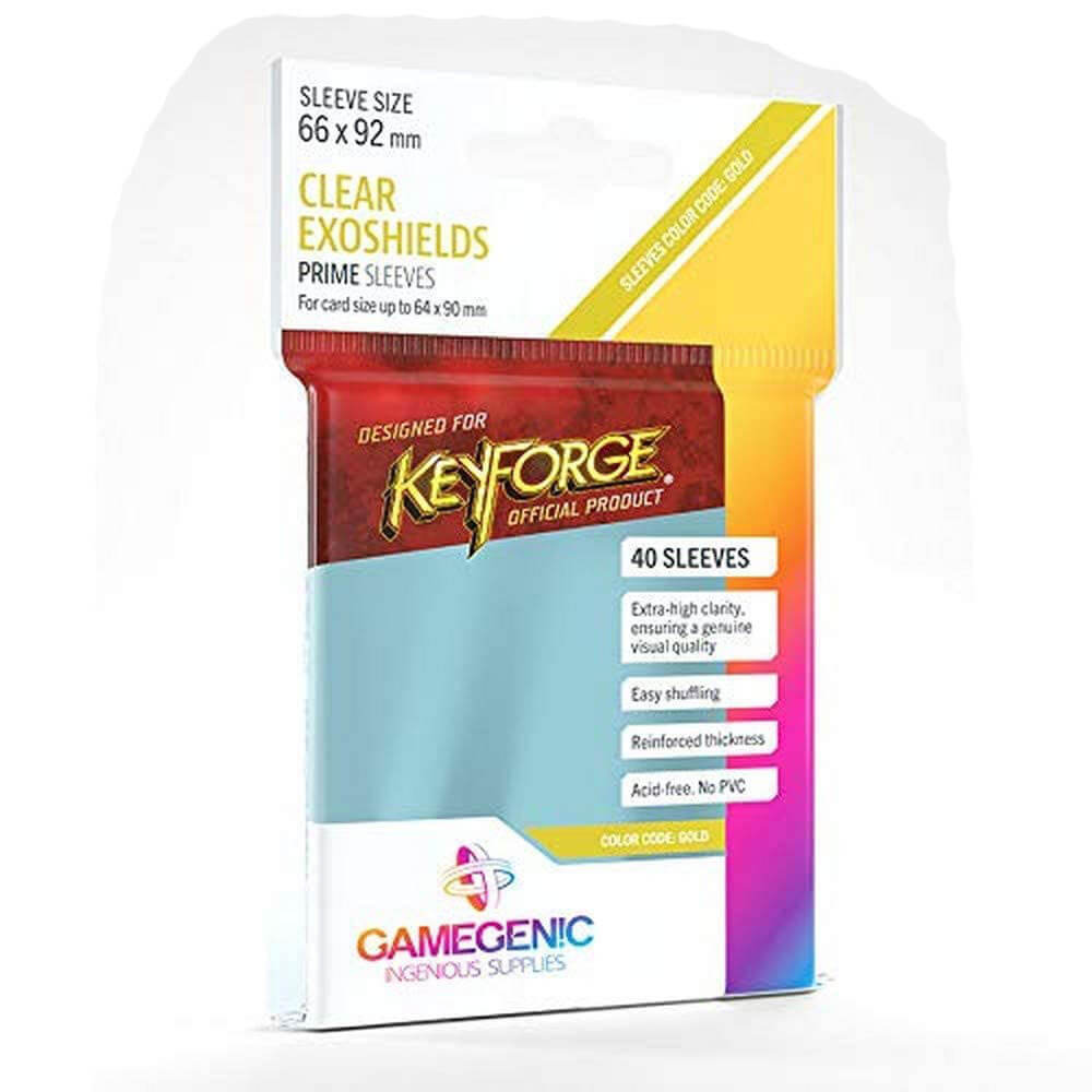 GameGenic Prime Sleeves Keyforge Exoshields Clear (40 / pack)