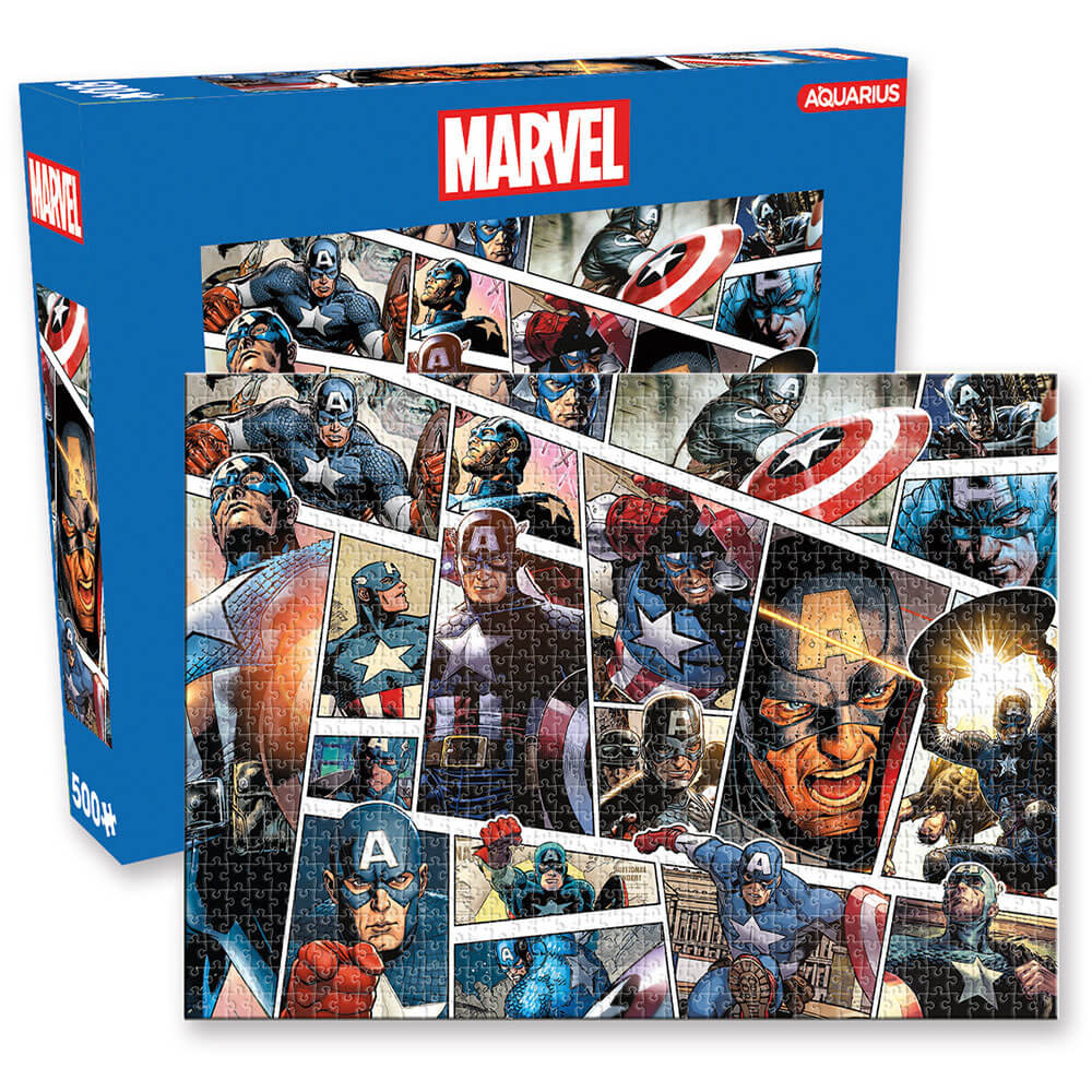 Aquarius Marvel Captain America Pannels Puzzle 500pc