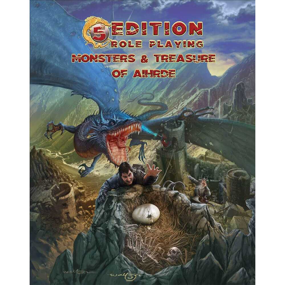 5e édition RPG Adventures Monsters & Treasure of Aihrde