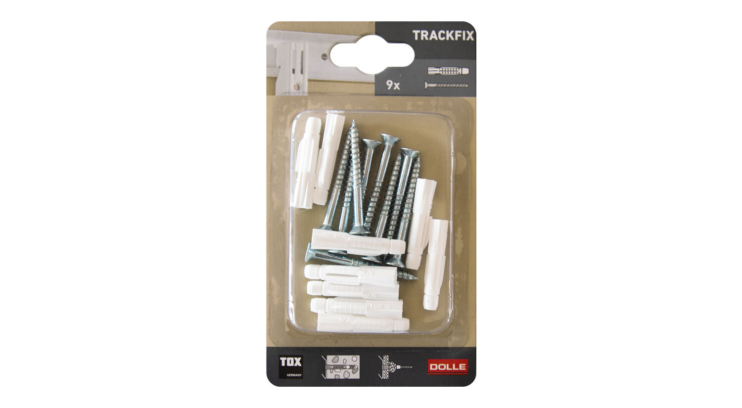 WALK-IN Set de fixation TrackFix | pour 1 ou 2 rails de montage
