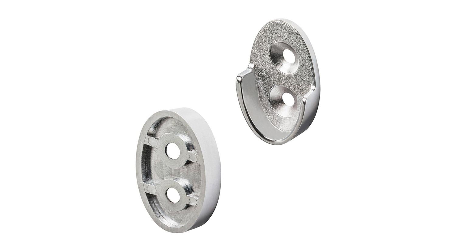 WALK-IN WALL Support tringle penderie - 2 pcs | 4,1x2,5 cm | chrome