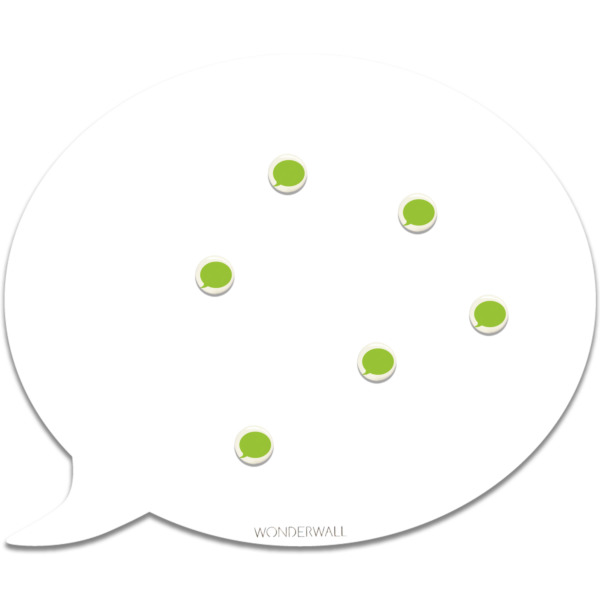 Wonderwall tableau blanc 'Bulle de dialogue' grand blanc