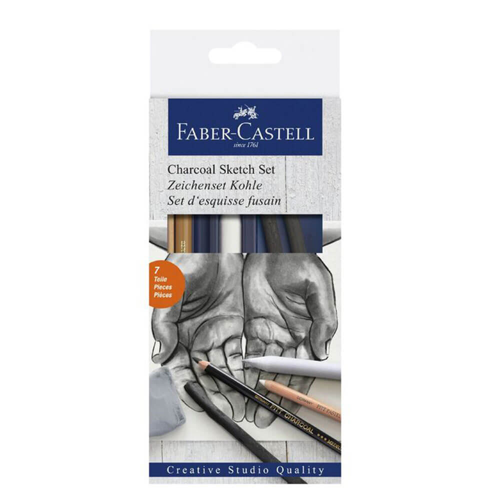 Ensemble de croquis de charbon classique Faber-Castell
