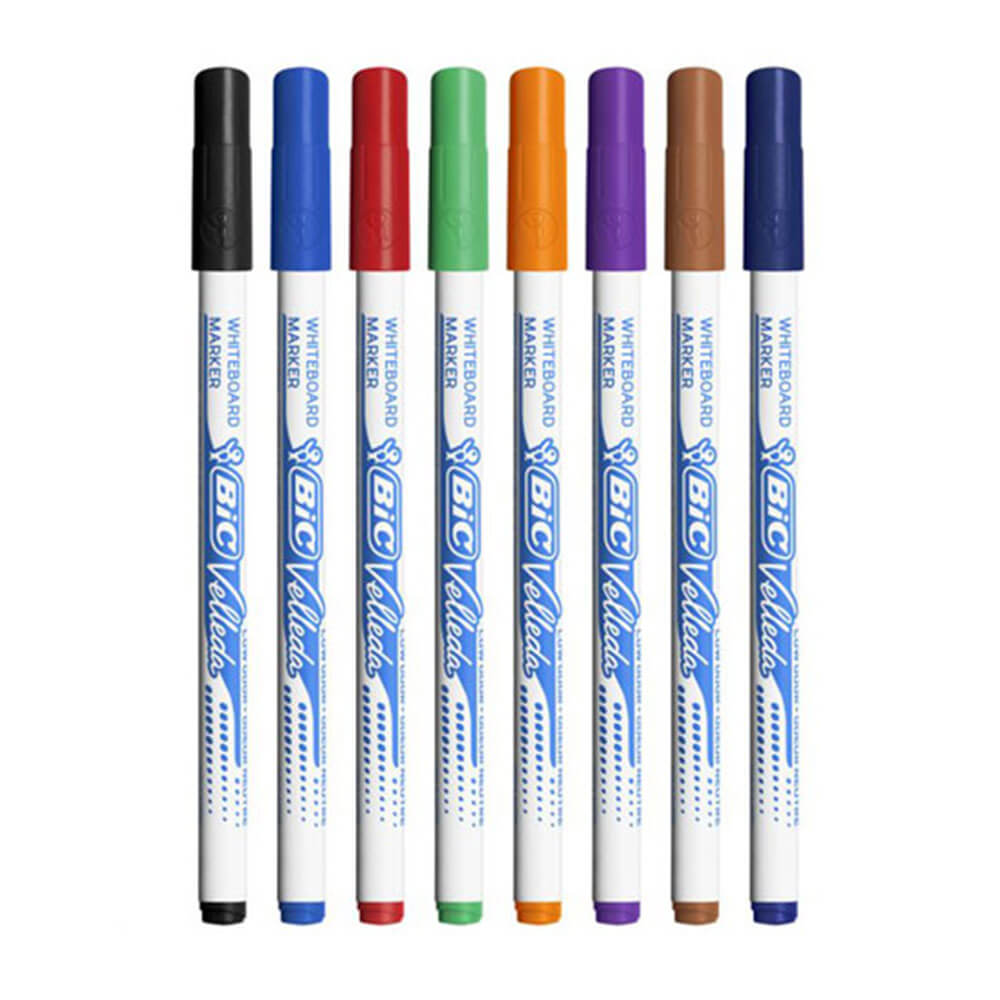 BIC Velleda Whiteboard Marker assorti (portefeuille 8)