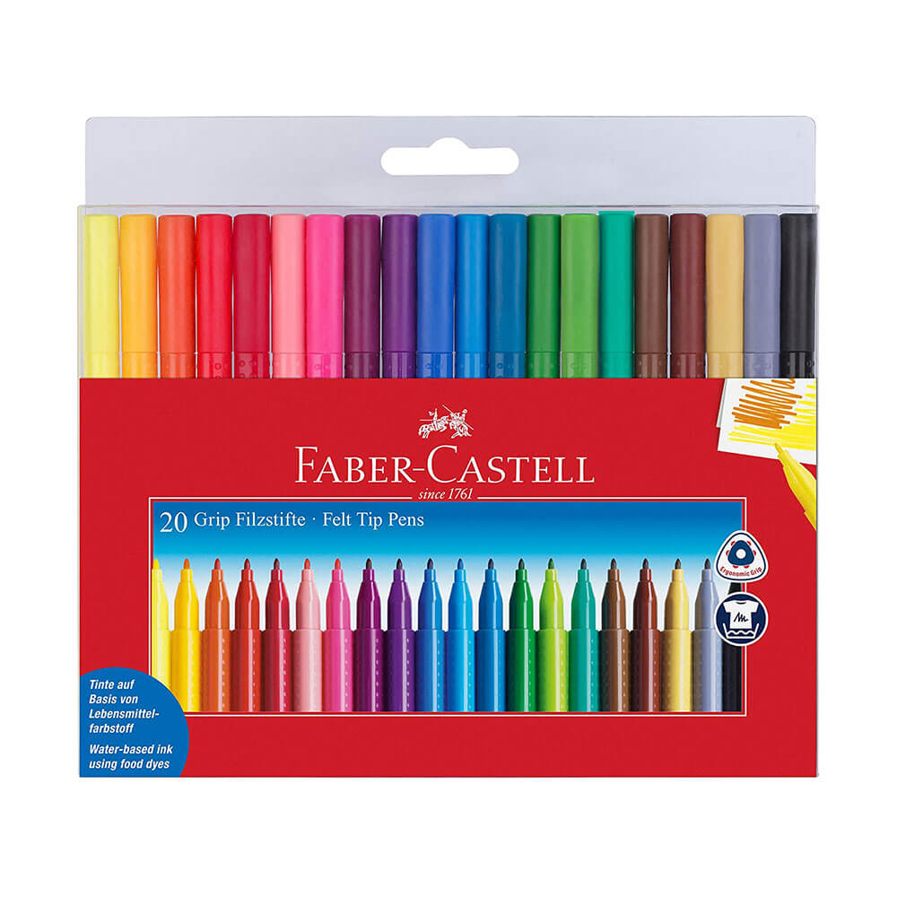 Marker de poignée de couleur Faber-Castell Dot Assorti (20pk)