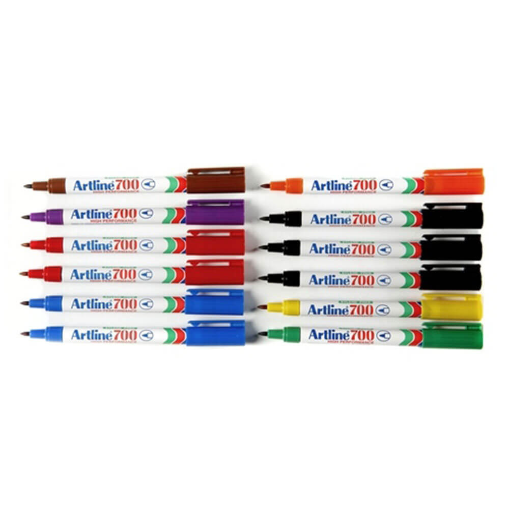 Marker permanent Artline 0,7 mm assorti (12pk)
