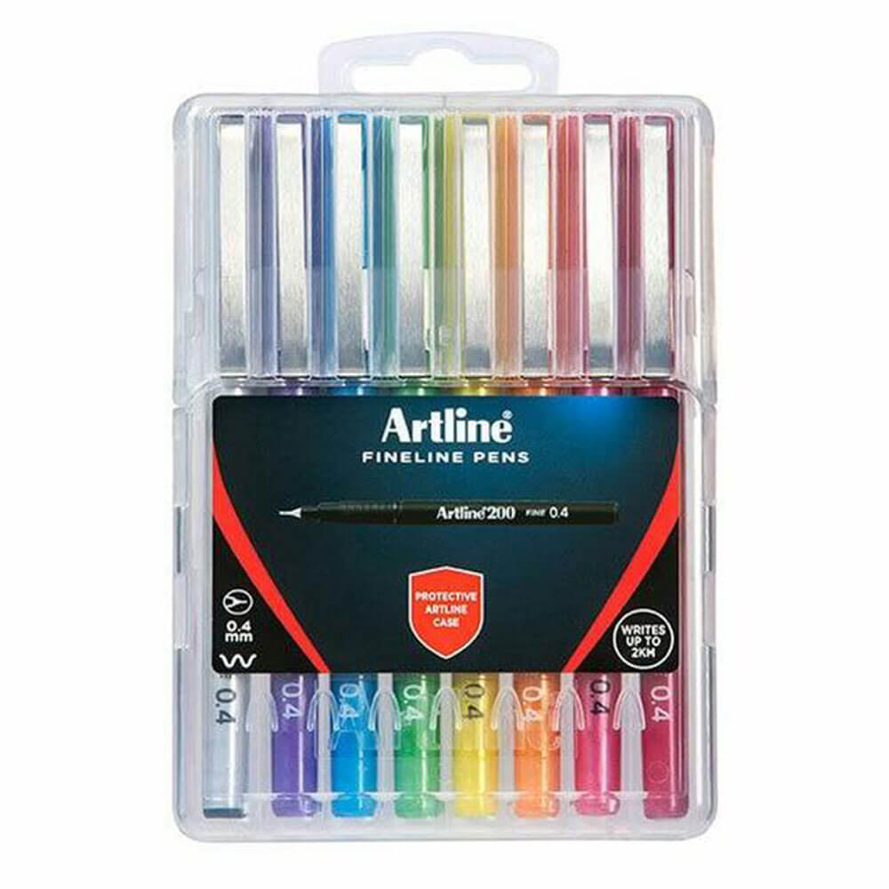 Artline Bright Fineliner Pen 0,4 mm assorti (8pk)