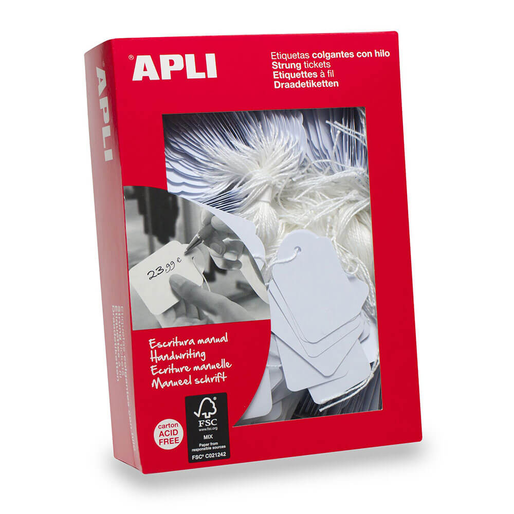 Tags de merchandising apli blanc 50x70 mm (400pk)