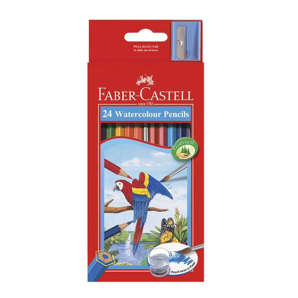 Faber-Castell Cour crayon couleurs couleurs rouge gamme (24pk)