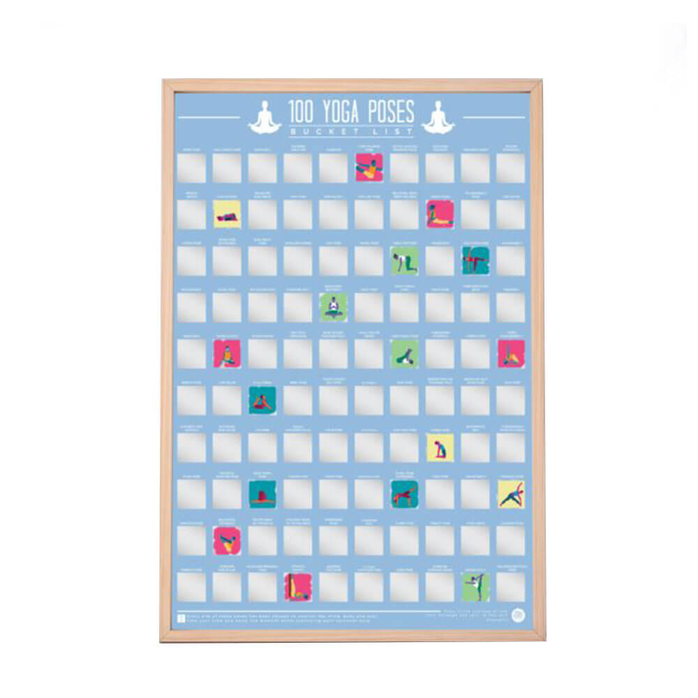 Liste de seau Affiche à gratter 100 poses de yoga