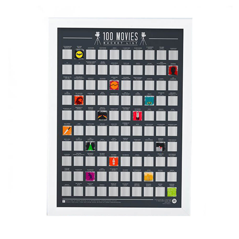 Liste de seau Affiche à gratter 100 films