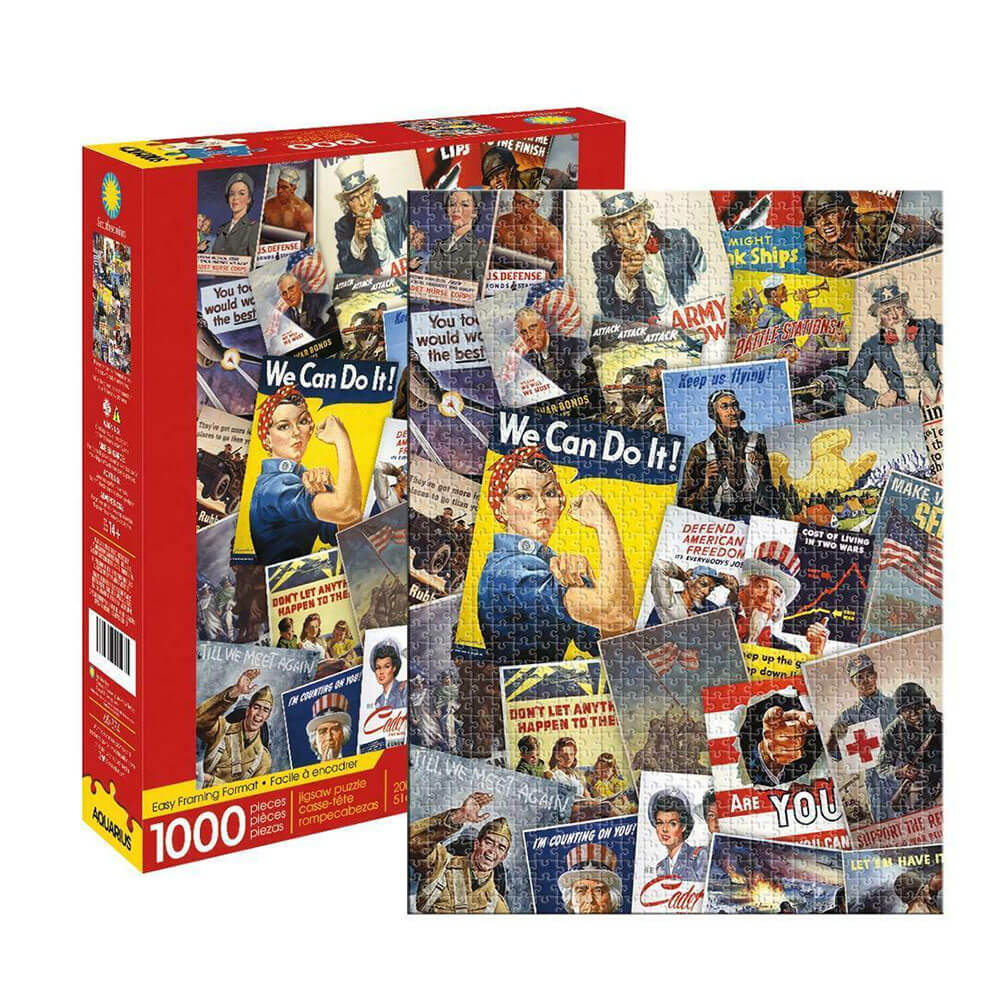 Aquarius Smithsonian War Affiches Collage Puzzle (1000pcs)