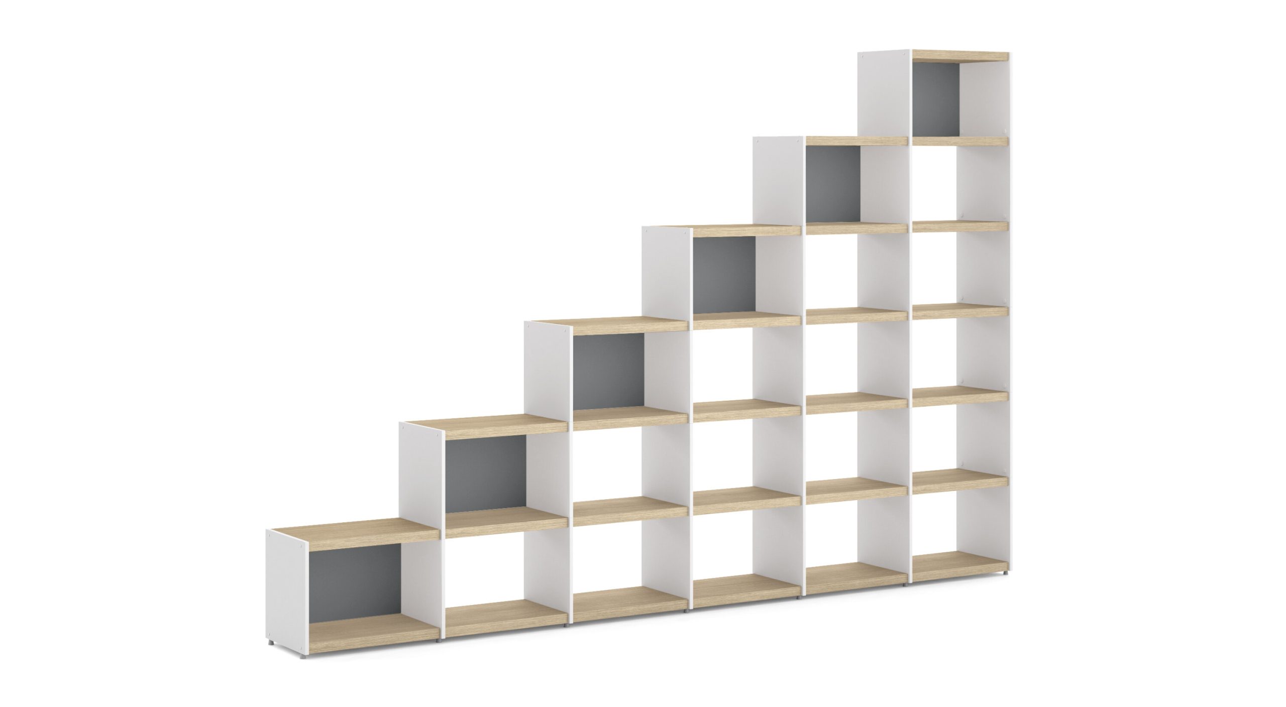 YOMO 6x6 Étagère escalier | 335x225x35 cm (LxHxP)