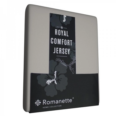 Drap-housse Romanette Gris Argent (Jersey Royal)